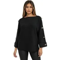 Worldclassca Strickpullover WORLDCLASSCA Damen Strickpulllover Oversize Pullover Knöpfen Langarm Neue Kollektion - Stilvolle und gemütliche Strickmode für Damen