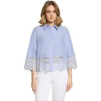 Cartoon Schlupfbluse Damen mit Stickerei