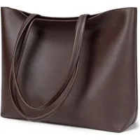 LuxusKollektion Henkeltasche Handtaschen Damen PU Leder Tote Shopper Reissverschluss Coffee