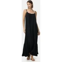 Rayshyne Maxikleid PM48 (Romantisches Maxikleid aus Musselin mit Spaghettiträgern) mit Rüschen, Atmungsaktiv, Hautfreundlich