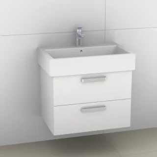 Artiqua 411 Waschtischunterschrank für Vero 045470 Weiß Hochglanz, 411-WU2L-D26-7016-68 411-WU2L-D26-7016-68