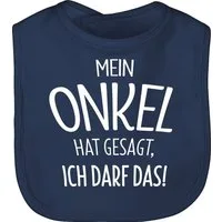 Shirtracer Lätzchen Mein Onkel hat gesagt ich darf das, Sprüche Baby