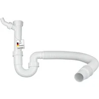 keenberk Siphon flexibel Küche mit Geräteanschluss 1 1/2 Zoll mit 40 / 50 mm Anschluss
