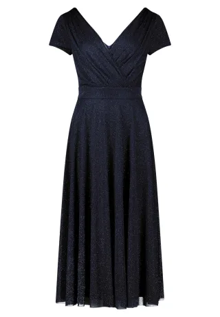Vera Mont - Cocktailkleid dunkelblau/grau - Gr. - 36