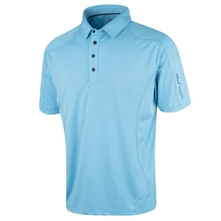 Island Green - Poloshirt Abgesteppt für Herren - Emblem (Türkis)
