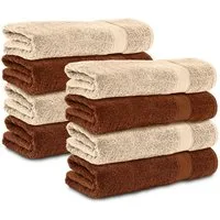 Komfortec Handtuch Set 50x100 cm aus 100 % Baumwolle, Frottee (Packung, 8-St), Handtücher Set, Weich, Towel