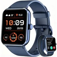 blackview 1,85 Zoll Sportuhr Herren Damen mit Telefonfunktion/Fitnessuhr/Monitor Smartwatch (4,7 cm/1,85 Zoll, iOS/Android), 2 Armband,100+ Sportmodi,Fitnessuhr, Puls-Schlaf-Monitor,Schrittzähler