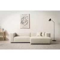Home affaire Ecksofa BAKELS, L-Form in Cord oder Boucle-Stoff, moderne Couch, wahlweise Recamiere rechts/links, bequemer Sitzkomfort