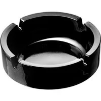 Ritzenhoff & Breker Aschenbecher Runder Aschenbecher Karo aus Glas 10 cm Schwarz