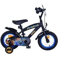 Volare Kinderfahrrad 12 Zoll Kinder Jungen Fahrrad Kinderfahrrad Rad Bike Batman 21130-SACB, 1 Gang, Rücktritt, Stützräder,Kettenschutz,Schutzbleche