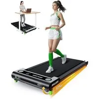 Akluer Laufband Heim-Laufbänder mit Steigung, Walking/Jogging Pad mit LED 1-6KM/H, Laufband mit Fernbedienung für Zuhause & Büro, bis 120 kg