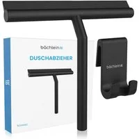 Bächlein Duschabzieher Glasabzieher Silikon - Abzieher Dusche, Haltehaken + Wasserabzieher, 21 cm breit