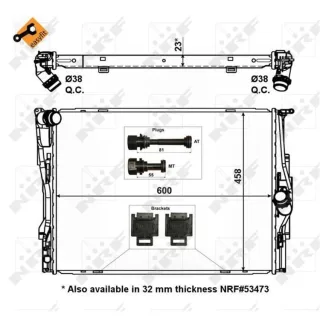 NRF Motork?hler gel?tet BMW 1er 3er X1 Z4 56129