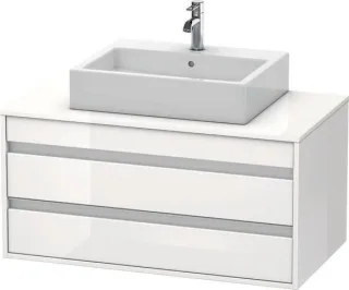 Duravit Ketho Konsolenwaschtischunterbau wandhängend Weiß Hochglanz 1000x550x496 mm - KT665502222 KT665502222