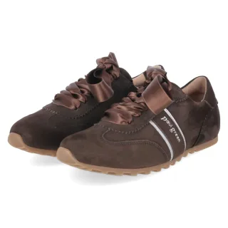 Paul Green Low Sneaker - Gr. 36 - Braun - Rauleder