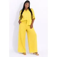YC Fashion & Style Leinenhose mit hohem Smokbund – bequem & stylisch aus Leinen Basic