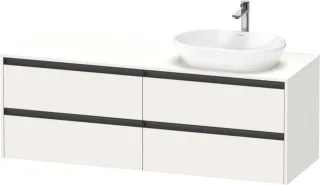 Duravit Ketho.2 Konsolenwaschtischunterbau wandhängend Weiß Supermatt 1600x550x568 mm - K24899R84840 K24899R84840000