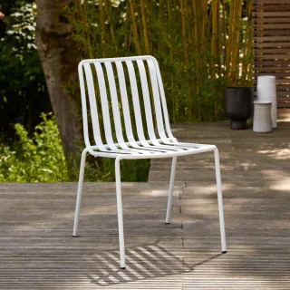 Outdoor Stuhl Gaby White aus lackiertem Metall