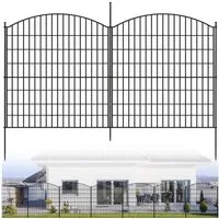 GarveeMore Gartenzaun Freien Stücke ohne Tür, Metall Gitterzaun aus Zaunelementen, (10-St)