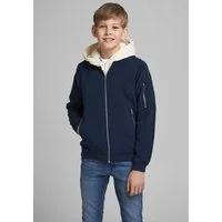 Jack & Jones Junior Bomberjacke JJERUSH windabweisend und pflegeleicht unifarben, modisch, regular fit, Web, Stehkragen