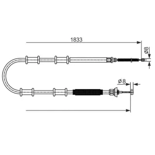 Bosch Handbremsseil hinten links rechts Fiat Doblo Opel Combo