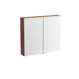 VitrA New Metropole Edge LED-Spiegelschrank mit 2 Spiegeltüren 80 x 18 x 70 cm (BxTxH),67165 67165
