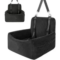 LuxusKollektion Hunde-Transportbox Hundesitz Auto für kleine Hunde bis 10 kg mit Gurten waschbar