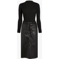 Next 2-in-1-Kleid 2-in-1 Kleid aus Kunstleder-PU-Mix, Kurzgröße (1-tlg)