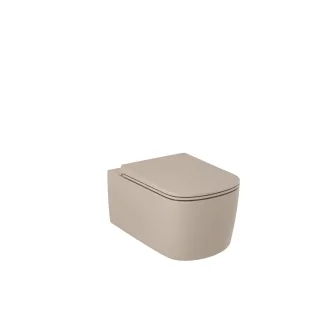 KLUDI-RESA S Spiralflush-Wand-WC, 55 cm P-förmiger Abfluss Matt Light Dove 27WCW01O2