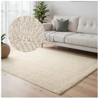 ELLE DECORATION Wollteppich Majoli, auch als Läufer, rechteckig, Höhe: 10 mm, Herringbone, Wolle, Jute, Natur, Wohnzimmer, Schlafzimmer, Boho,Skandi