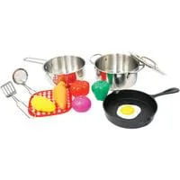 SpielMaus Küche Edelstahl Topfset, 13-teilig, Topf-Set