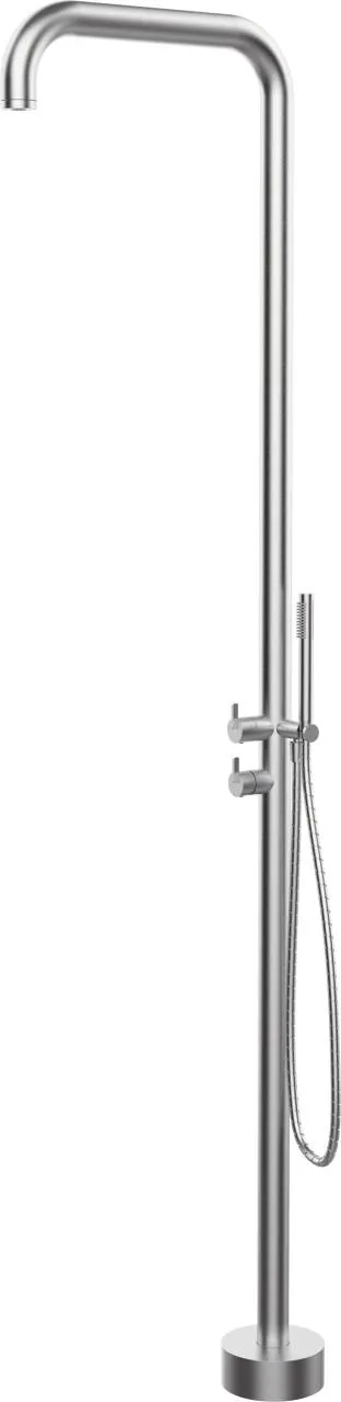 Neuesbad Serie 600 bodenstehendes Duschsystem, Oberfläche: edelstahl gebürstet NB1DENQS_F4GM1