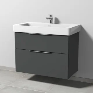 Sanipa 3way Waschtischunterbau zu Laufen Pro S Waschtisch mit 2 Auszügen, Anthrazit-Matt UM76922