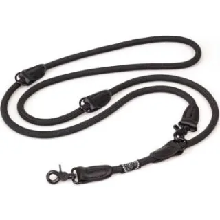 HUND IST KÖNIG ® 2,3 m verstellbare Führleine für Hunde schwarz 1,2 cm, 2,3 m