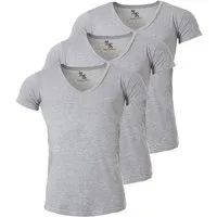 Young & Rich T-Shirt Herren Uni Basic 1315 extra tiefer Ausschnitt 3er Pack (3er-Pack, 3-tlg., 3er-Pack) V-Ausschnitt unifarben kurzarm slim fit