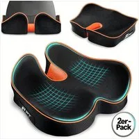 POPOLIC Sitzkissen Kissen Stuhlkissen, Erhöh Sitzkomfort, Ergonomisches Sitzkissen, robuste Polsterauflage für indoor und outdoor, 46 x 38 x 10 cm
