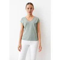 Vero Moda V-Shirt VMFILLI SS V-NECK TEE GA NOOS Materialmix, relaxed fit