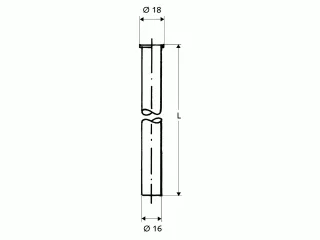 Schell Kupferrohr 1/2" Bördel d:16mm 500mm chrom 497340699