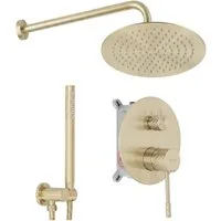 wohnwerk.idee Duschsystem Unterputz Duschset Diamond Regendusche Gold Matt Duscharmatur