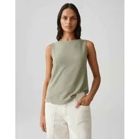 OPUS Shirttop ILONKI Loose in edler Strickoptik ärmellos und mit Rundhalsausschnitt