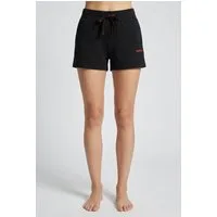 HUGO Sweatshorts elastischer Bund, kontrastfarbene Details, normale Passform
