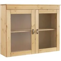 Home affaire Glashängeschrank Oslo 100 cm breit, aus massiver Kiefer, mit 2 Glastüren, Metallgriffe