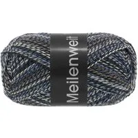 LANA GROSSA MEILENWEIT 100 g DENIM MIX Häkelwolle, 420 m (zeitlose 4-fach Herren-Sockenwolle), 100 g