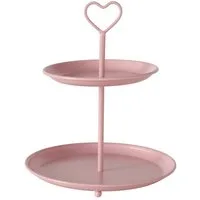 BOLTZE Etagere rosa Herz H25cm matt