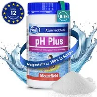 Azuro Poolpflege PH Plus Whirlpool & Pool pH Up Heber für klares Wasser, Hochwirksam & leicht löslich pH + Made in Europe – 0,9 kg / 4 kg