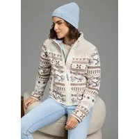 KangaROOS Fleecejacke Teddy Fleece mit Druck für den Übergang