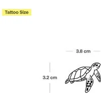 Inkster Schmuck-Tattoo Meeresschildkröte Tattoo, wasserfestes temporäres Tattoo, 2 Wochen Halt