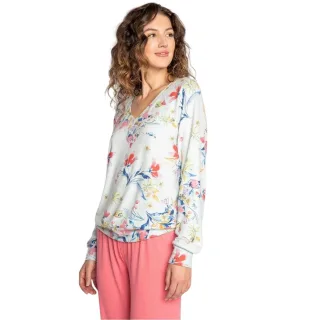 PJ Salvage - "Budding" T-Shirt für Damen, Langärmlig (Bunt)