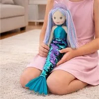 Sweety-Toys Meerjungfrauenpuppe Stoffpuppe Meerjungfrau 45 cm – weiche Puppe für Kinder 11902, Stoffpuppe, Meerjungfrau