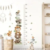 Montegoni Wandsticker Cartoon Tier Höhenmesser Wandsticker, Ideal für Kinder & Babyzimmer, Leicht anzubringen und rückstandslos abnehmbar, ideal für Kinderzimmer